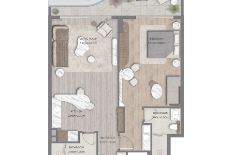 Apartment in Dubai 1 bedroom, 80 sq.m. № 92575 - photo 4