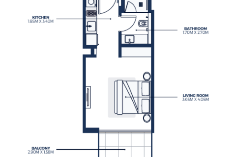 Apartamento en Dubai Healthcare City, Dubai, estudio, 31 m², № 92572 - foto 4