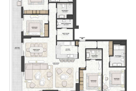 شقة في Maritime City, دبي 1غرف نوم, 71 م² رقم 92574 - صورة 9