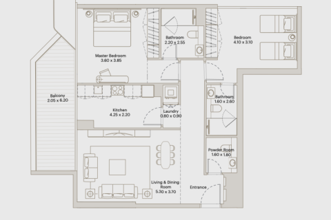 Apartment in Downtown Jebel Ali, Dubai studio, 38 sq.m. № 92577 - photo 8