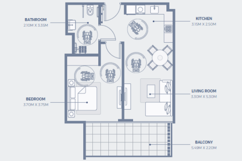 شقة في Al Furjan, دبي 1غرف نوم, 72 م² رقم 92573 - صورة 5