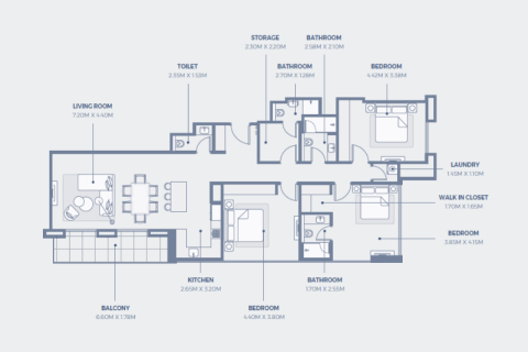 شقة في Al Furjan, دبي 1غرف نوم, 72 م² رقم 92573 - صورة 7