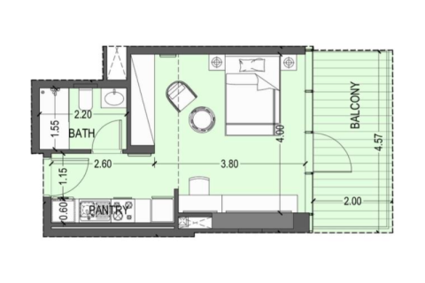 Apartamento en Jumeirah Village Circle, Dubai, estudio, 40 m², № 92578 - foto 3