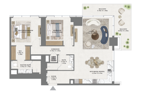 Apartment in Dubai Creek Harbour (The Lagoons), Dubai 1 bedroom, 70 sq.m. № 92667 - photo 5