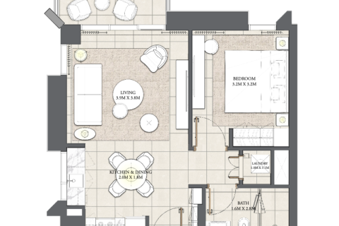 Appartement à Dubai Creek Harbour (The Lagoons), Dubai, 1 chambre, 57 m², № 92670 - photo 5