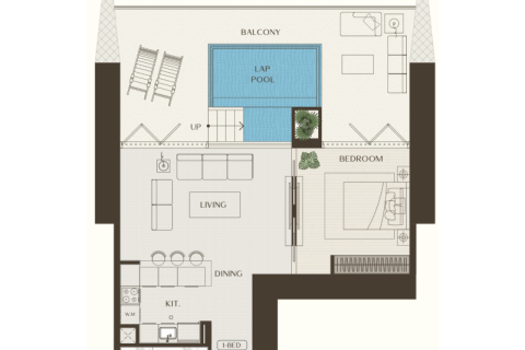 Apartment in Business Bay, Dubai studio, 57 sq.m. № 92662 - photo 9