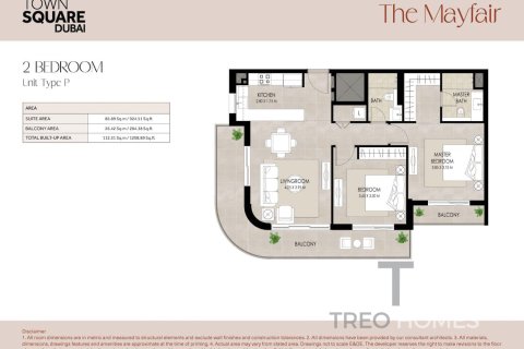 Appartement à Town Square, Dubai, 2 chambres, 112 m², № 14099 - photo 12