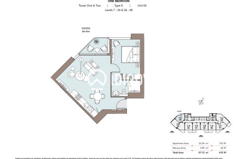 Apartment in Maritime City, Dubai 1 bedroom, 57.04 sq.m. № 120806 - photo 11