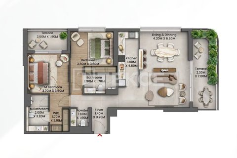 Купить пентхаус в Дубае: 4 спальни, 166м², № 83818 - фото 20