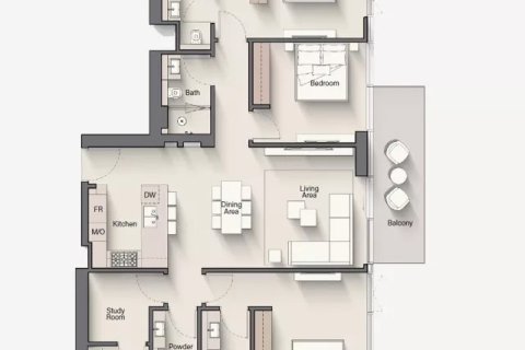 شقة في Riverton House في Nadd Al Sheba, دبي 1غرف نوم, 73 م² رقم 103892 - صورة 20