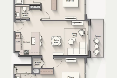 Apartment in Windsor House in Dubai South (Dubai World Central), Dubai studio, 40 sq.m. № 103893 - photo 15