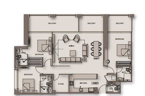 Apartamento en Binghatti Moonlight en Al Jaddaf, Dubai, 1 dormitorio, 76 m², № 103896 - foto 8