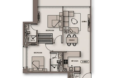 Apartamento en Binghatti Moonlight en Al Jaddaf, Dubai, 1 dormitorio, 76 m², № 103896 - foto 7
