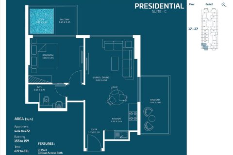 Apartment in Dubai 1 bedroom, 59 sq.m. № 99339 - photo 16