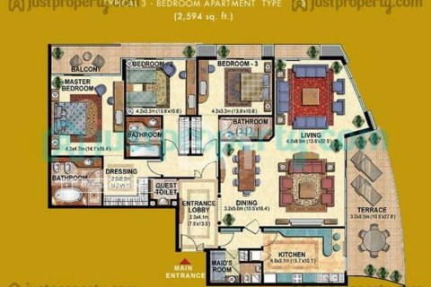 Apartamento en Dubai Marina, Dubai, 3 dormitorios, 245 m², № 57510 - foto 3