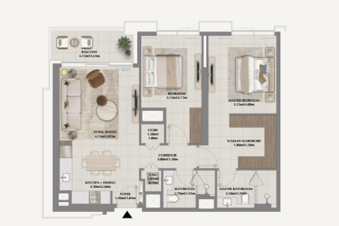 Apartment in Dubai 1 bedroom, 69 sq.m. № 103486 - photo 4