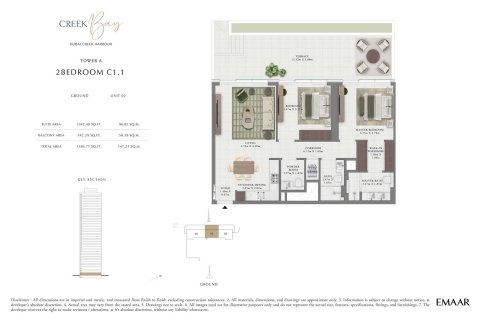 Apartamento en Dubai Creek Harbour, Dubai Creek Harbour (The Lagoons), Dubai, 1 dormitorio, 68 m², № 103444 - foto 8