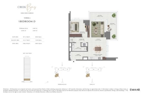 Apartamento en Dubai Creek Harbour, Dubai Creek Harbour (The Lagoons), Dubai, 1 dormitorio, 68 m², № 103444 - foto 9