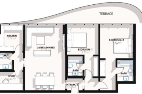 Apartment in Meydan, Dubai 1 bedroom, 84 sq.m. № 103441 - photo 15