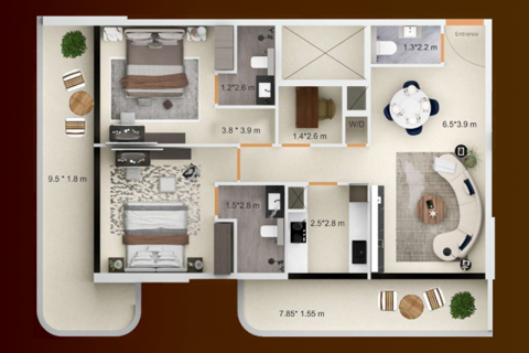 Apartment in Al Furjan, Dubai 2 bedrooms, 112 sq.m. № 92274 - photo 3