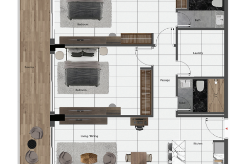 Apartment in Jumeirah Village Circle, Dubai studio, 62 sq.m. № 92259 - photo 6