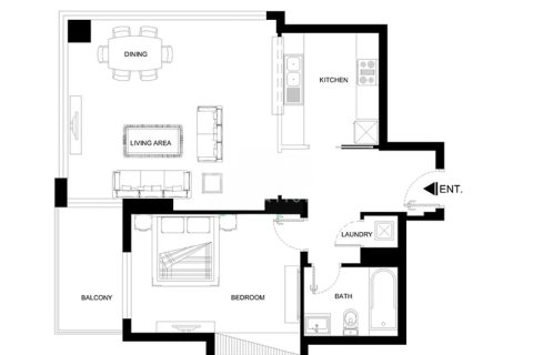 شقة في The Address Dubai Marina, مرسى دبي, دبي 1غرف نوم, 82.77657300 م² رقم 12819 - صورة 27