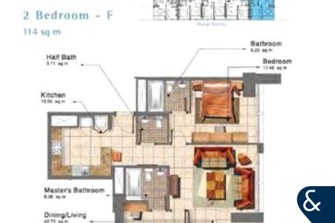 Appartement à Jumeirah Lake Towers, Dubai, 2 chambres, 107 m², № 78571 - photo 6