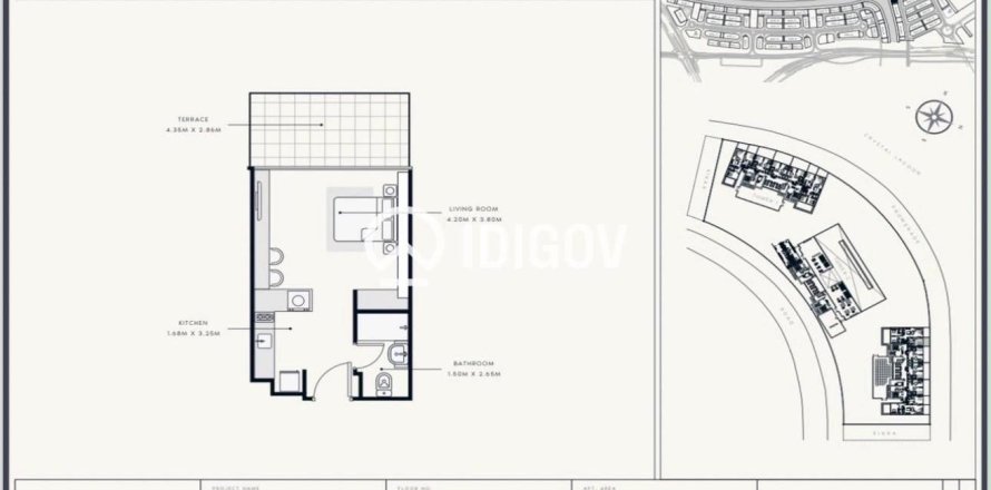Квартира в Meydan, Дубай, студия, 46.27м², № 124619