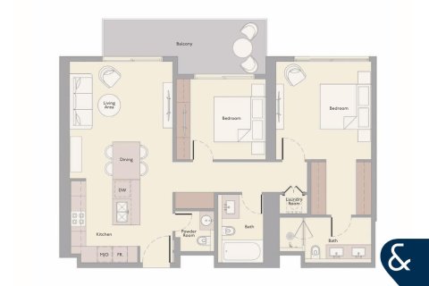 Apartment in Mohammed Bin Rashid City, Dubai 2 bedrooms, 110 sq.m. № 75120 - photo 9