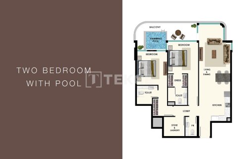 Apartamento en Mohammed Bin Rashid City, Dubai, 2 dormitorios, 119 m², № 83408 - foto 15