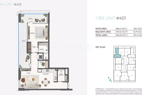 Apartment in Dubai 1 bedroom, 61 sq.m. № 104641 - photo 22