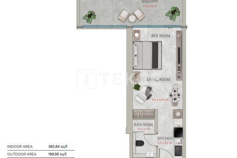 Купить квартиру в Falcon City of Wonders, Дубай: 2 спальни, 108м², № 104643 - фото 8