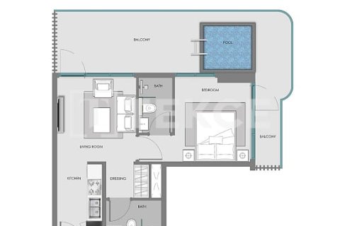 Apartment in Arjan, Dubai 2 bedrooms, 122 sq.m. № 70772 - photo 5