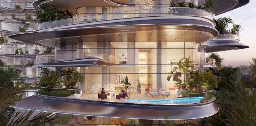 Квартира в Пальме Джумейре, Дубай, 4 спальни, 594.4м², № 7184