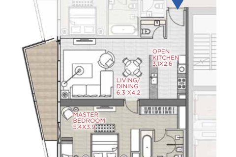 Apartamento en STELLA MARIS TOWER en Dubai, 1 dormitorio, 100 m², № 31105 - foto 2