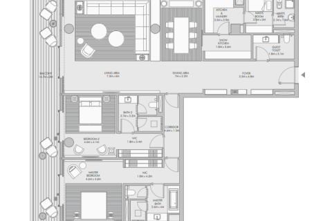 Apartment in Palm Jumeirah, Dubai 2 bedrooms, 248 sq.m. № 92505 - photo 5