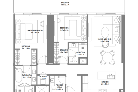 Apartment in Dubai Harbour, Dubai 1 bedroom, 101 sq.m. № 92506 - photo 5