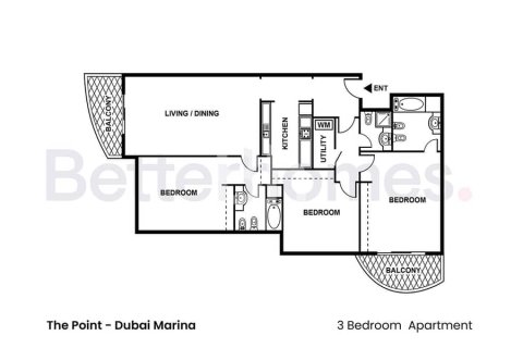 Apartamento en Dubai Marina, Dubai, 2 dormitorios, 148 m², № 56923 - foto 3