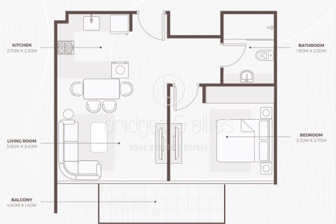 Apartment in Dubai Studio City, Dubai 1 bedroom, 55.4 sq.m. № 22318 - photo 14