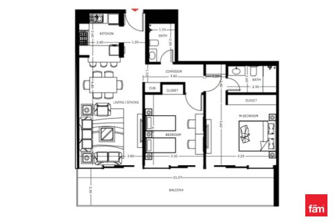 Apartment in Meydan, Dubai 118.5 sq.m. № 53256 - photo 16
