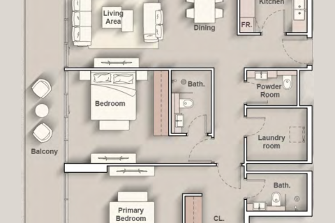 Apartment in Al Jaddaf, Dubai studio № 92623 - photo 9