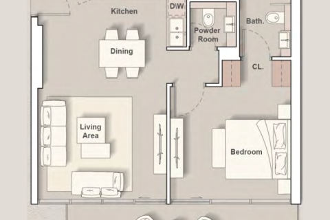 Apartment in Al Jaddaf, Dubai studio № 92623 - photo 8