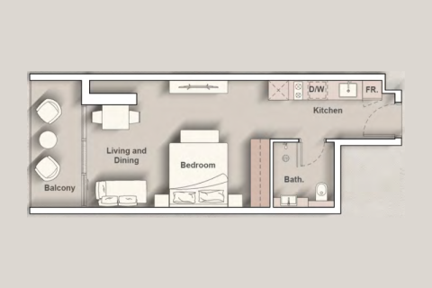 Apartment in Al Jaddaf, Dubai studio № 92623 - photo 7