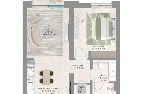 Apartment in Dubai Creek Harbour (The Lagoons), Dubai 1 bedroom, 70 sq.m. № 92627 - photo 5