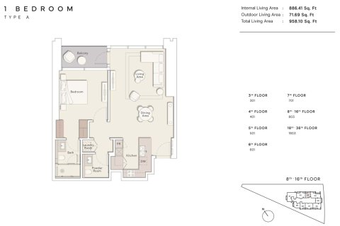 Apartment in ONE RIVER POINT in Business Bay, Dubai studio, 45 sq.m. № 103931 - photo 6