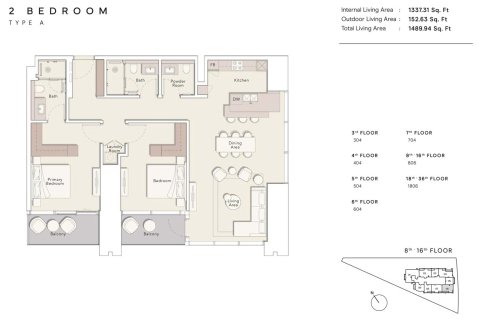 Apartment in ONE RIVER POINT in Business Bay, Dubai studio, 45 sq.m. № 103931 - photo 5