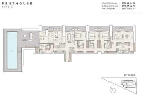 Apartment in ONE RIVER POINT in Business Bay, Dubai studio, 45 sq.m. № 103931 - photo 2
