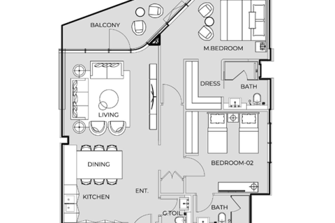 Appartement à Dubai, 1 chambre, 76 m², № 92708 - photo 6
