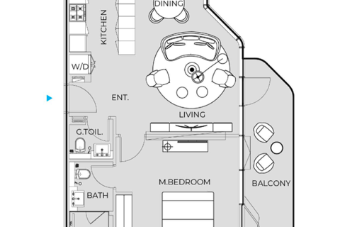 Appartement à Dubai, 1 chambre, 76 m², № 92708 - photo 5