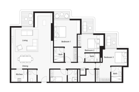 Apartamento en Sheikh Zayed Road, Dubai, 1 dormitorio, 87 m², № 92717 - foto 9